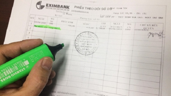 Sau vụ ‘bốc hơi’ 245 tỷ đồng, Eximbank lại bị khách tố mất 3 lượng vàng