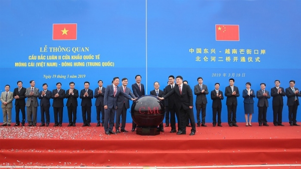 Quảng Ninh chính thức thông quan cầu Bắc Luân II nối với Trung Quốc