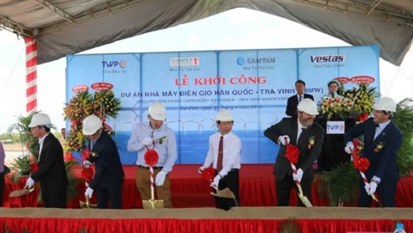 Trà Vinh khởi công nhà máy điện gió hơn 2.400 tỷ đồng, rộng 1.200ha