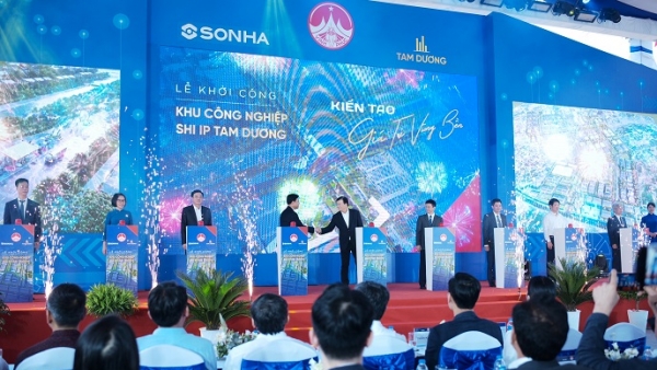 Lấn sân BĐS công nghiệp, Sơn Hà khởi công dự án SHI IP Tam Dương 1.576 tỷ