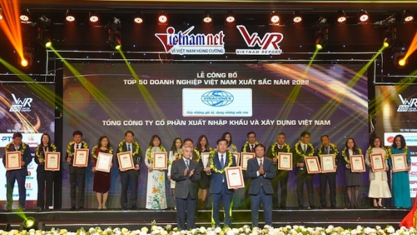 Vinaconex lọt top 50 doanh nghiệp xuất sắc nhất Việt Nam 2022