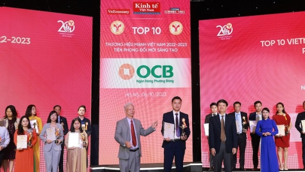 Tích cực đổi mới sáng tạo, OCB lọt top 10 thương hiệu mạnh Việt Nam 2023