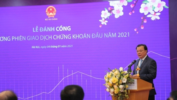 Bộ trưởng Đinh Tiến Dũng: 'TTCK Việt Nam năm 2021 sẽ tiếp tục phát triển mạnh mẽ'