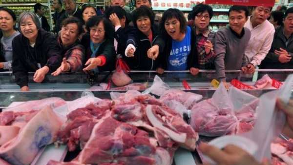 Trung Quốc: Giá thịt lợn tăng phi mã, lạm phát cao nhất 6 năm