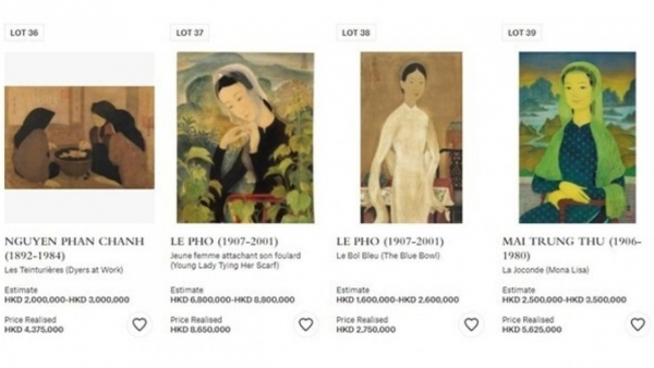 Thêm một tác phẩm của danh họa Lê Phổ được bán với giá hơn 1 triệu USD