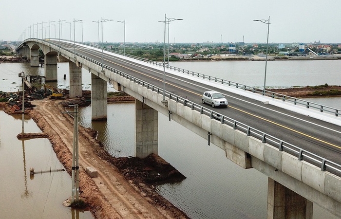 Ngày mai (28/5) sẽ chính thức thông xe cầu Thịnh Long, Nam Định