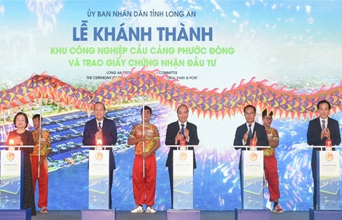 Long An khánh thành KCN Cầu cảng Phước Đông sau 14 năm triển khai