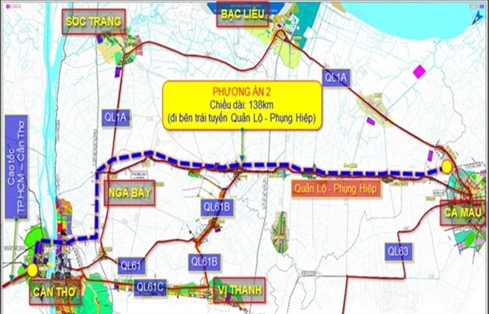 Đề xuất phương án đầu tư tuyến cao tốc Cần Thơ - Cà Mau