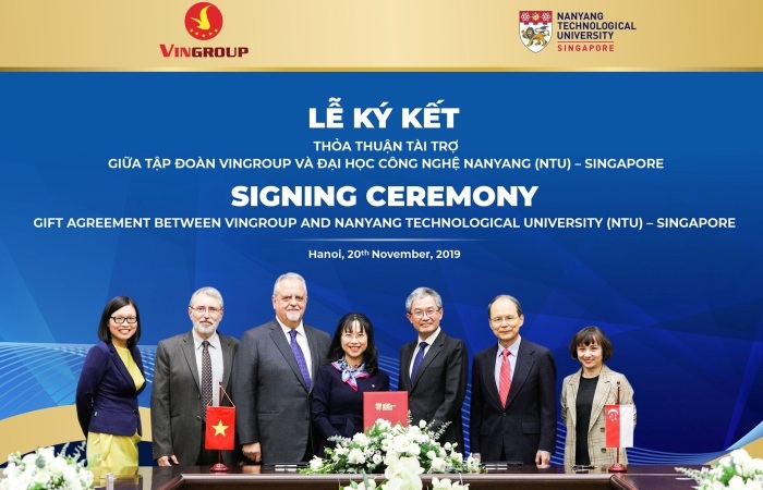 Vingroup tài trợ 5 triệu đô la Singapore cấp học bổng cho thạc sĩ, tiến sĩ người Việt tại Đại học Công nghệ Nanyang