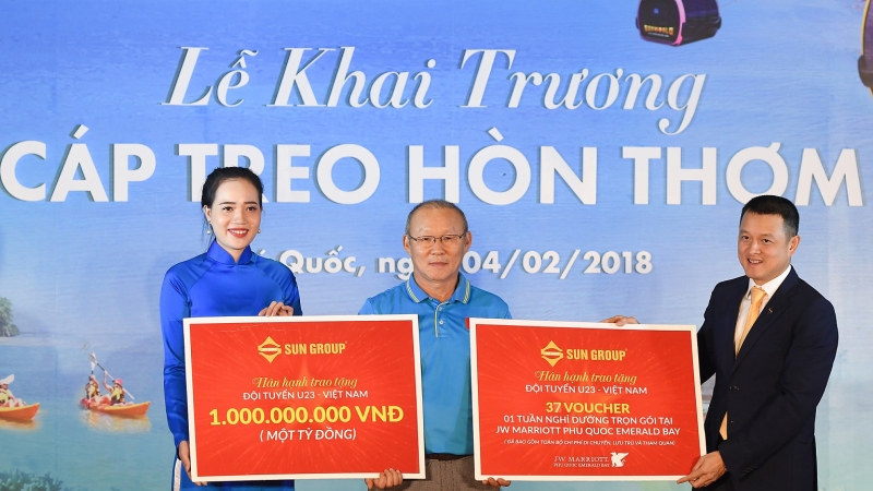 Sun Group tặng thưởng 1 tỷ đồng cho U23 Việt Nam