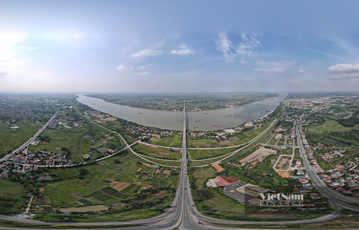 Cận cảnh cây cầu vượt sông dài nhất Việt Nam nối Hà Nội và Vĩnh Phúc