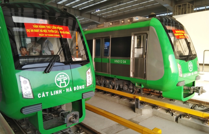 Chính thức vận hành thử nghiệm tuyến đường sắt Cát Linh - Hà Đông