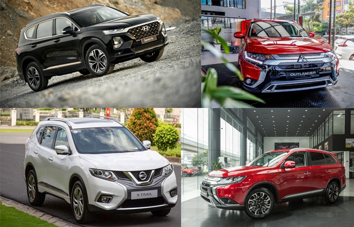 Chọn xe lắp ráp Mitsubishi Outlander 2020 hay Nissan X-Trail, Hyundai SantaFe?