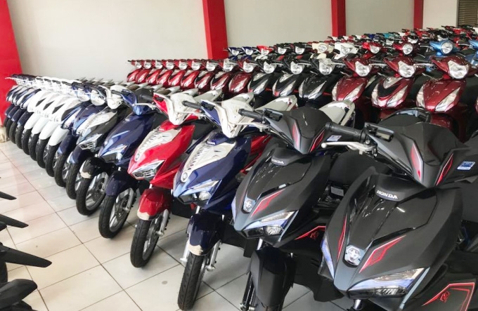 7 tháng năm 2020, doanh số bán xe máy tại Việt Nam giảm 11,6%