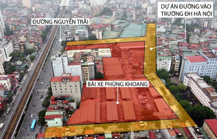 Cận cảnh dự án bãi xe công cộng Phùng Khoang vừa bị đề nghị kiểm tra, xử lý