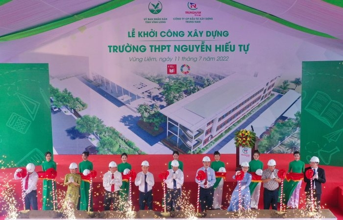 Trungnam Group khởi công xây dựng Trường THPT Nguyễn Hiếu Tự ở Vĩnh Long