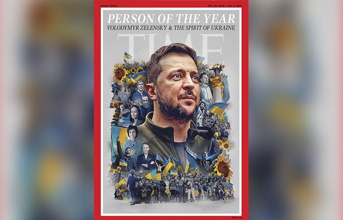 Tổng thống Ukraine Zelensky được vinh danh là 'Nhân vật của năm' 2022