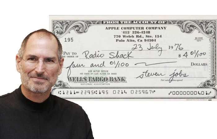 Tấm séc được bán với giá hơn 36.000 USD vì có chữ ký của cựu CEO Apple Steve Jobs