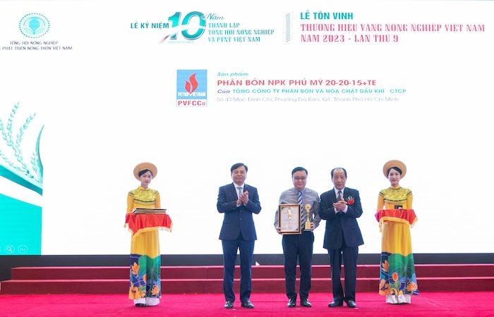 NPK Phú Mỹ: 'Thương hiệu Vàng nông nghiệp Việt Nam năm 2023'
