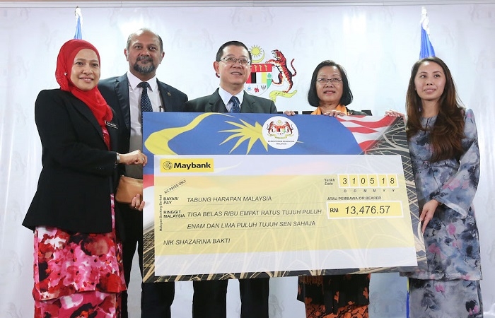 Chưa đầy 24 giờ sau công bố, ‘Quỹ Hy vọng’ của Malaysia nhận được 1,76 triệu USD