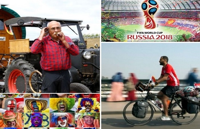Đạp xe, lái máy kéo cả ngàn km tới Nga xem World Cup