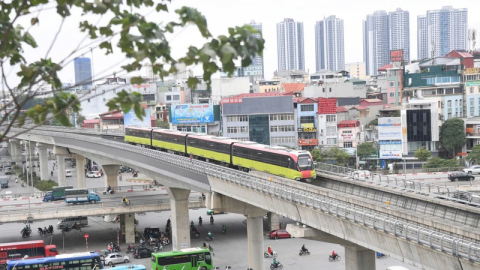 Hà Nội: Đường sắt trên cao chạy xuyên Tết phục vụ người dân Thủ đô 