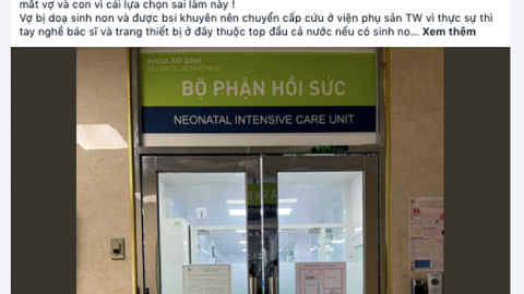 Xác minh thông tin vụ bé sơ sinh tử vong tại Bệnh viện Phụ sản Trung ương