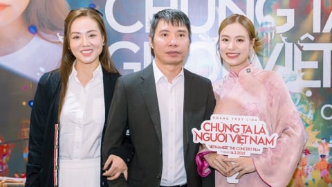 Công Lý, Tự Long đến chúc mừng Hoàng Thuỳ Linh ra mắt phim 'Vietnamese Concert'