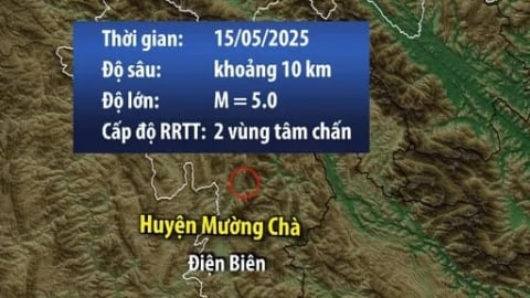 Điện Biên: Động đất 5.0 độ gây rung lắc mạnh
