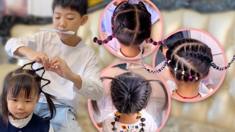 Cậu bé 11 tuổi sáng tạo 300 kiểu tết tóc cho em gái gây sốt mạng xã hội