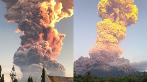 Núi lửa Indonesia phun trào dữ dội, mây tro bụi cao 11km, cảnh báo sóng thần