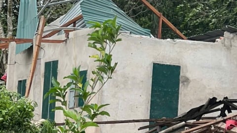 Quảng Trị: Nhà sập, lúa trôi, mất điện diện rộng vì bão số 3 quét qua