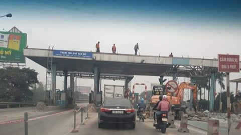 Đang tháo dỡ, di dời BOT Tân Đệ theo chỉ đạo của cơ quan chức năng