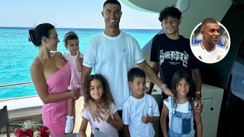 Con trai út của Ronaldo chê bố không giỏi bằng Mbappe