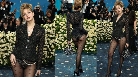 Lisa gây tranh cãi khi mặc nội y hình mặt Rosa Park tại Met Gala