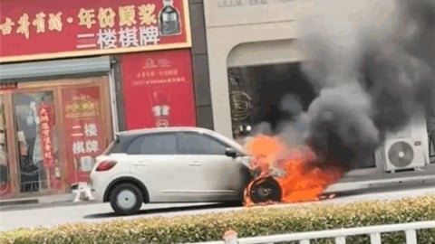 Xe điện Wuling Bingo bất ngờ bốc cháy khi đang đỗ 