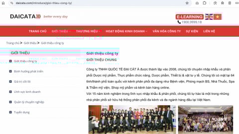 Chân dung Công ty Đại Cát Á vừa bị thu hồi 20 loại mỹ phẩm trên toàn quốc