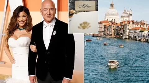 Tỷ phú Jeff Bezos kêu gọi khách mời quyên góp cho Venice thay quà cưới