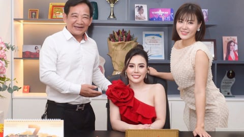 Quang Tèo, Thanh Hương chúc mừng 'bà trùm hoa hậu' Phan Kim Oanh lên chức Giám đốc
