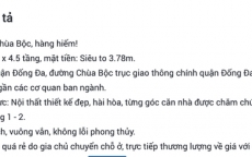 Hà Nội: Tin rao bán nhà phố ở Chùa Bộc bất ngờ tăng vọt, giá 300-600 triệu đồng/m2