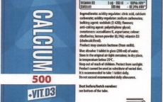 Thu hồi lô thực phẩm bảo vệ sức khỏe Calcium 500+VIT.D3 có chứa chất 2-CE