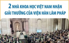 Hai nhà khoa học Việt Nam nhận giải thưởng của Viện Hàn lâm khoa học Pháp