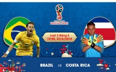 Lịch thi đấu và phát sóng World Cup 2018 ngày 22.6: Brazil có 3 điểm?