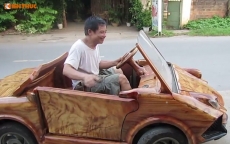 Nông dân Sơn Tây chế “siêu xe gỗ”... Lamborghini