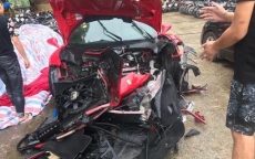 Siêu xe Ferrari 488 GTB của ca sĩ Tuấn Hưng gặp nạn