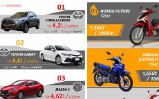 Công bố xếp hạng ô tô, xe máy tiết kiệm nhất Việt Nam