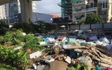 Bãi rác “tự phát” xuất hiện dưới dự án truyến Metro Bến Thành – Suối Tiên