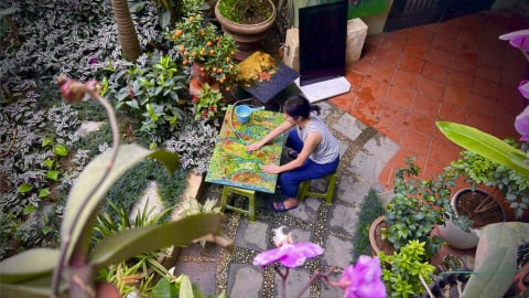 Họa sĩ gen Z và thanh âm sắc màu trong tranh sơn mài