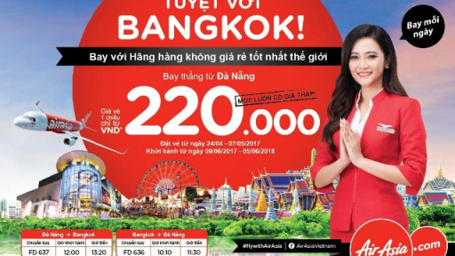 Aiasia chính thức khai thác đường bay thẳng từ Đà Nẵng đến Bangkok