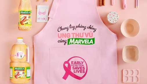 Dầu ăn Marvela hưởng ứng chiến dịch chống ung thư vú